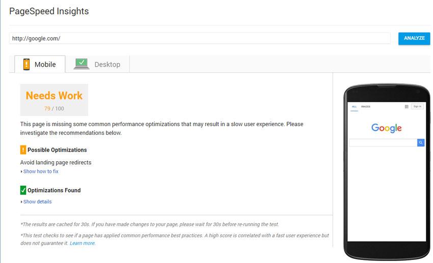 Google Page Speed Insights